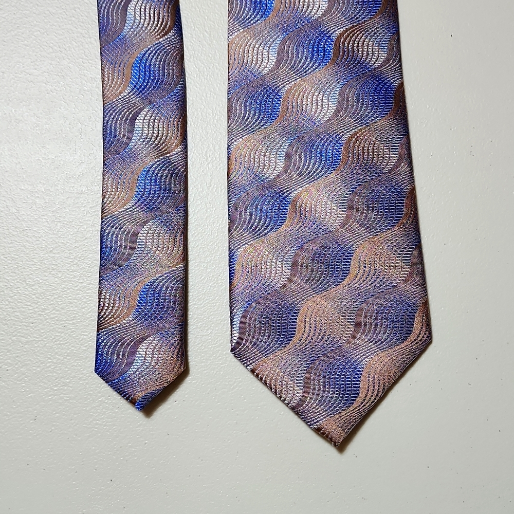 Jon Randall Tie. Orange and Blue.
